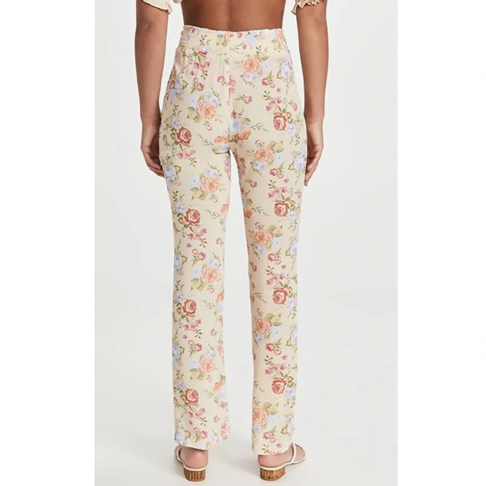 NWT WeWoreWhat Floral Smocked Flare Pants - Picture 2 of 10